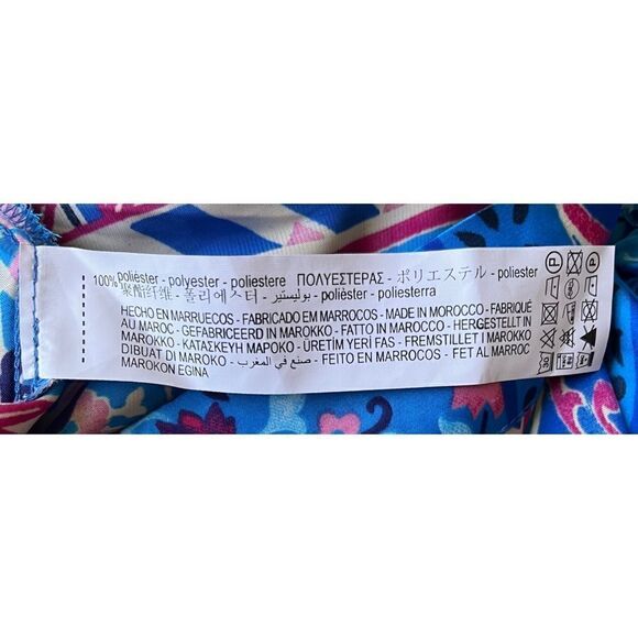 NWT Zara Satin Effect High Waisted Wide Leg Printed Pants, Size Medium - Picture 16 of 16